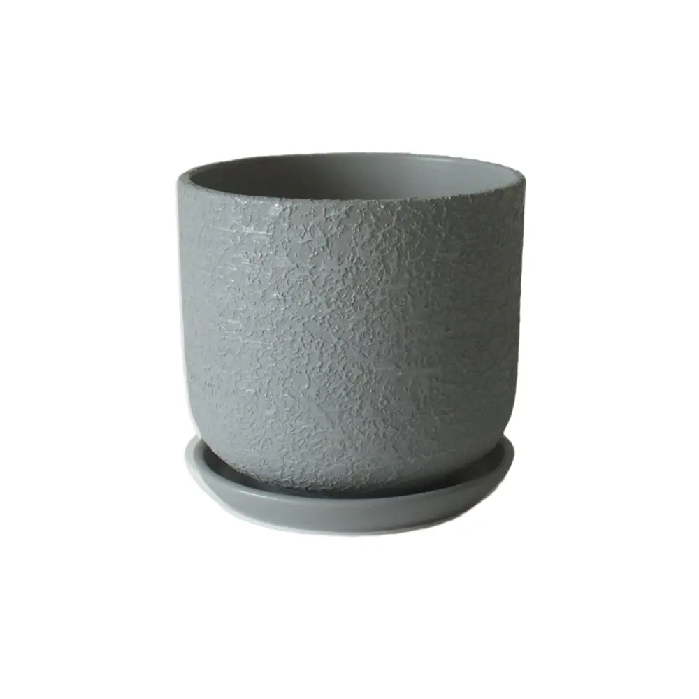 Горшок для цветов Исландия 6 Ø26 h23.5 см v9.5 л керамика серебристый 89448290 STLM-2037782 Santreyd нет
