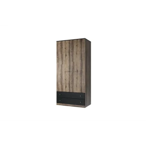 92043097 Шкаф Anrex 100.2x210x57.8 см ЛДСП цвет дуб монастырский/черный STLM-1519803