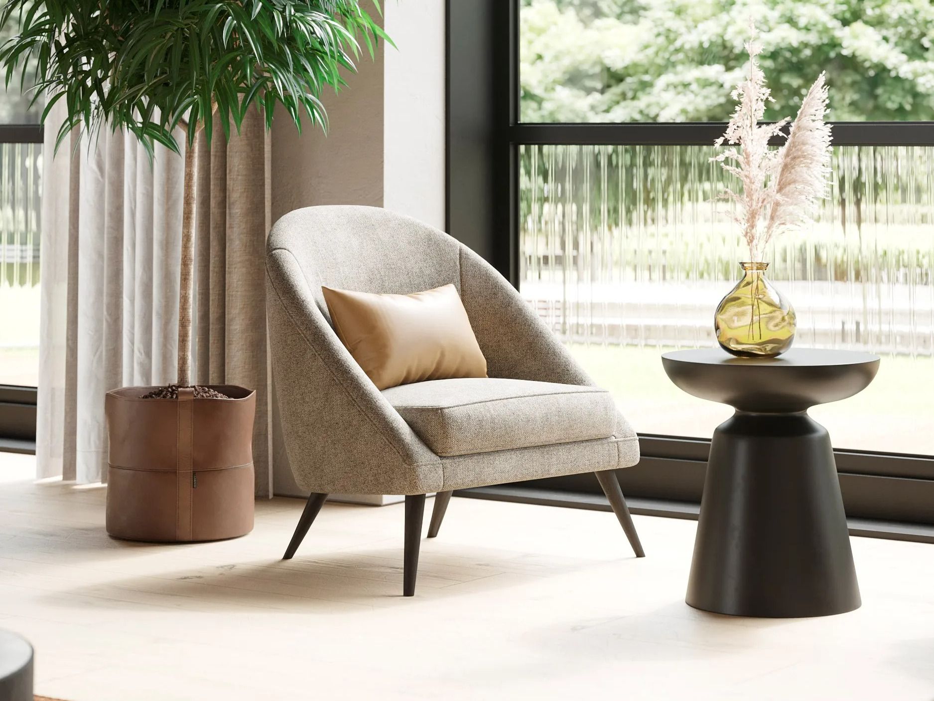 Тканевое кресло Laskasas JOE ARCH-00101329 - Вид №3