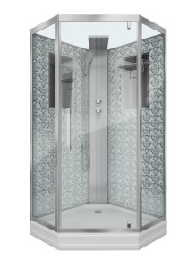 93866119 Душевая кабина NG-7717WBK 1000x1000х2100мм Luxe STLM-0598169 NIAGARA
