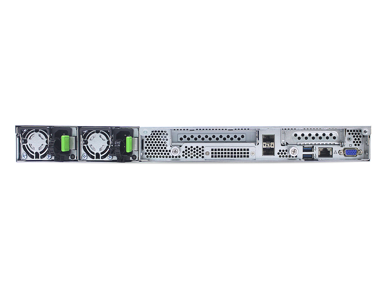 XP1-S101UR01 sb101-ur, 1u, 4x 3.5"/2.5" universal sata/sas hs, ursa ( 2xs3647, 24xddr4 dimm, 2x10gbe sfp+, w/o ioc, dedicated bmc port, asp2500) , 1x12g 4 port sas bp, 550w 1+1 redundant 80+ platinum, 2xcpu heatsink, 28" slide rail, riser card *2, w/o bez Santreyd  - Вид №2