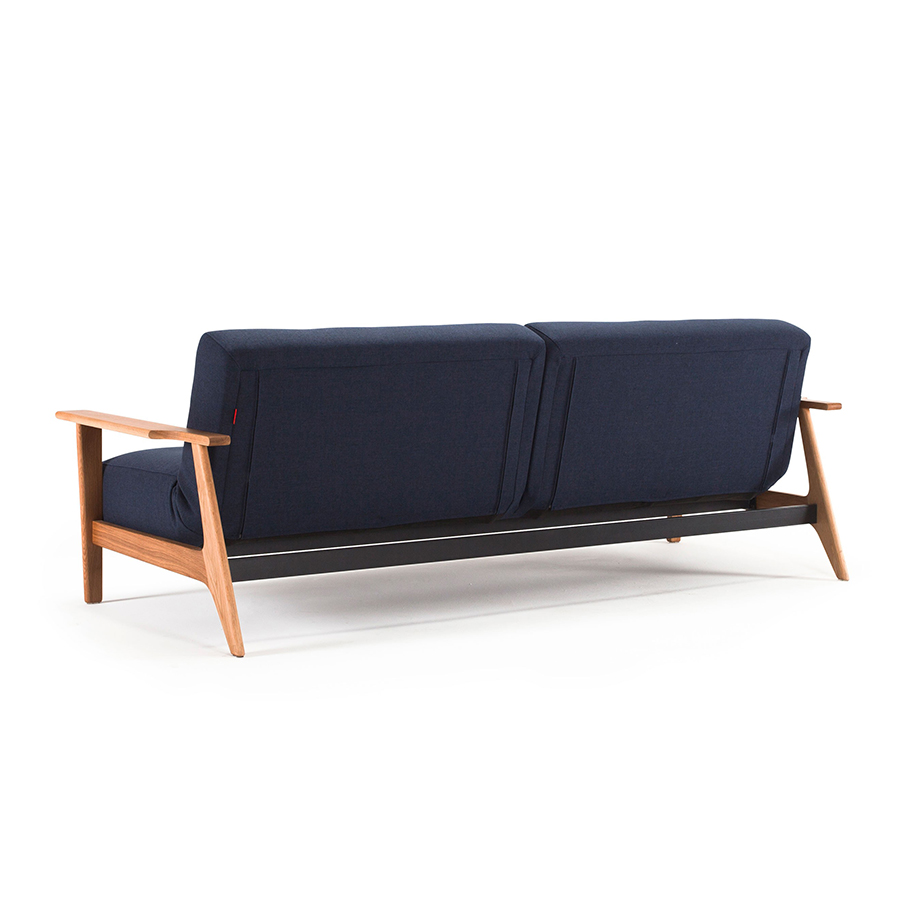 Диван Ample с подлокотниками Frej, ножками из дуба и черной рамой, темно-синий Innovation Living AMPLES3 - Вид №6