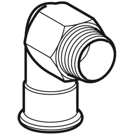 GEBERIT 33835 Переходной угольник Geberit Mapress из нержавеющей стали 90°, с наружной резьбой  - Вид №1