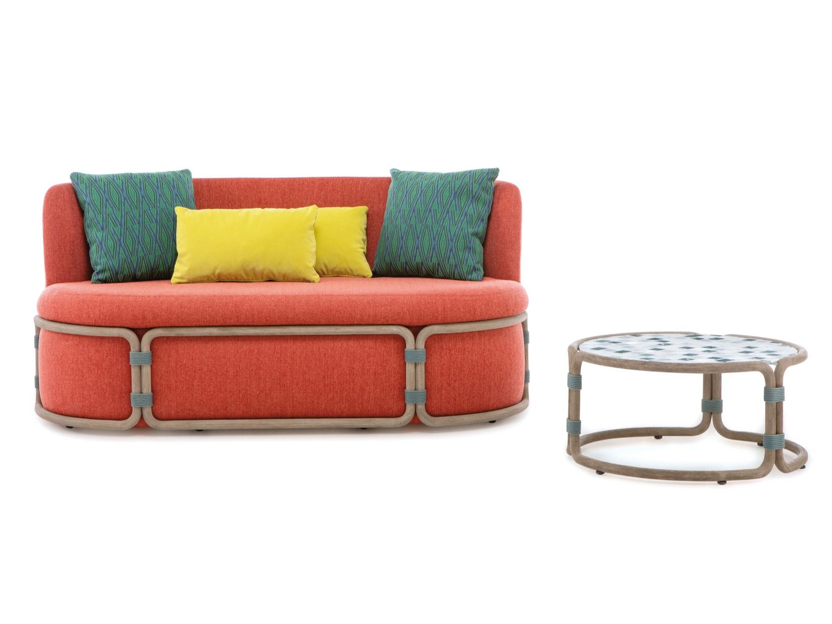 2-местный тканевый диван Ethimo Rotin ARCH-00106757 - Вид №9