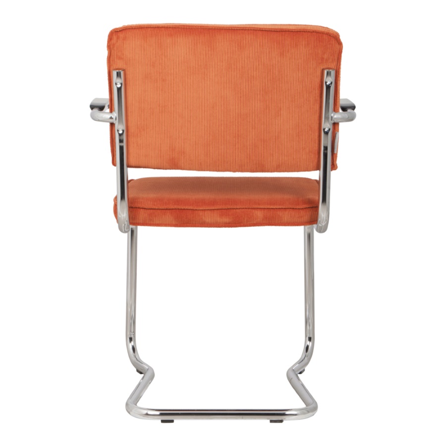 Кресло Ridge Kink Rib оранжевое Zuiver 1200046 - Вид №4