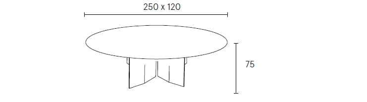 Деревянный овальный стол ALBEDO PRAIA ELLIPTICAL ARCH-00130381 - Вид №6