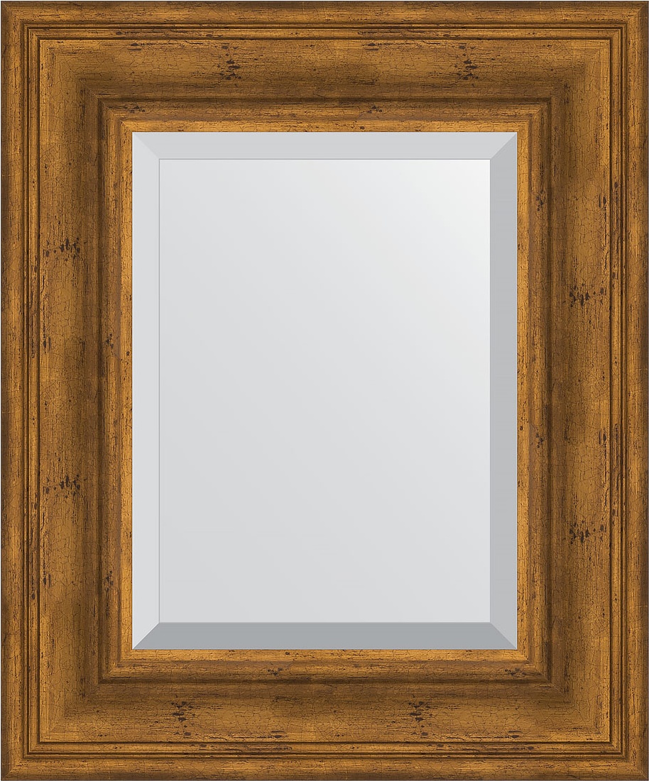 BY 3368 Зеркало с фацетом в багетной раме - травленая бронза 99 mm EVOFORM Exclusive