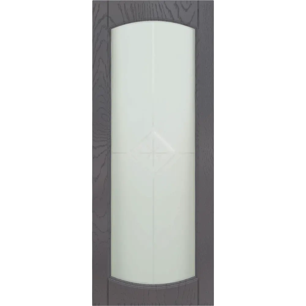 Фасад со стеклом Петергоф грей 39.7x102.1 см Delinia ID МДФ цвет графит 85036464 STLM-2119740 - Вид №1