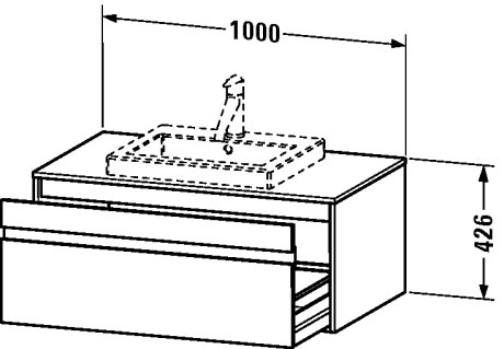 KT679507979 Ketho Тумбочка подвесная Орех натуральный, декор Duravit - Вид №1