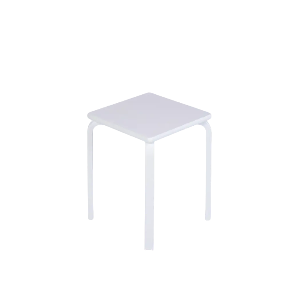 Табурет 35.6x45x35.6 см дерево цвет белый 84758375 STLM-2111299 Santreyd Табурет квадратный - Вид №5
