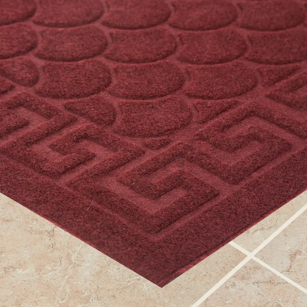 82761221 Коврик Inspire Lenzo 50x80 см полиэфир/резина цвет бордовый STLM-0035637  - Вид №1