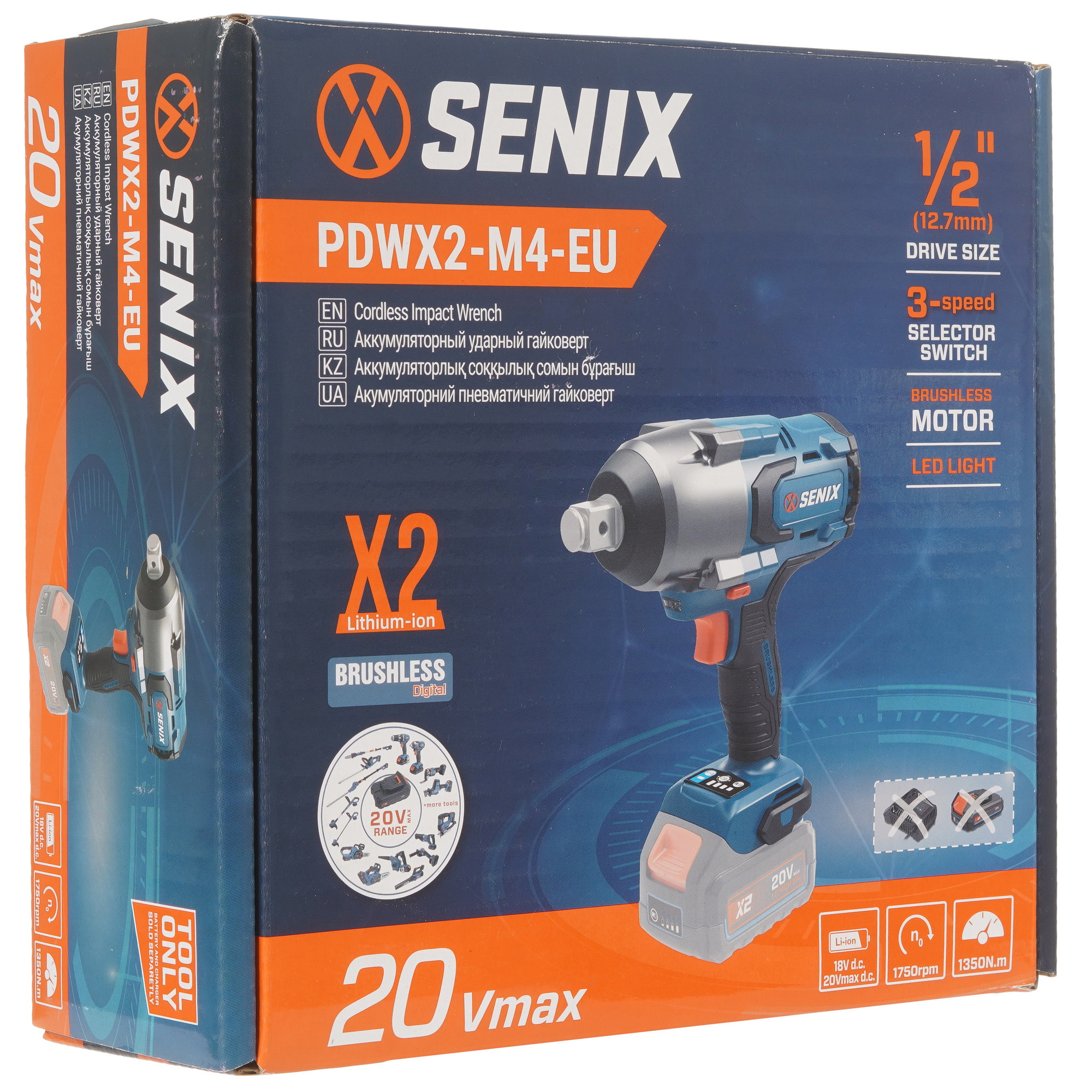 Гайковерт SENIX PDWX2-M4-EU 20 Volt Max X2  , Без ЗУ, Без АКБ 9067924 STDN-0096825 - Вид №6