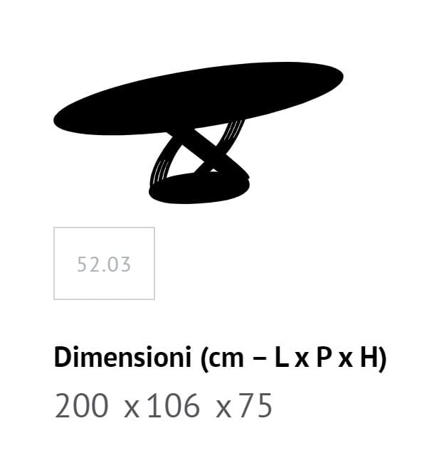 Овальный обеденный стол из стали и дерева Bontempi Casa FUSION ARCH-00070074 - Вид №8