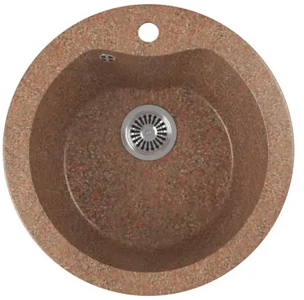 90378969 Врезная мойка Greenstone 47.50x47.50x19.50 см литьевой мрамор цвет терракот GRS-08S-307 STLM-0878413