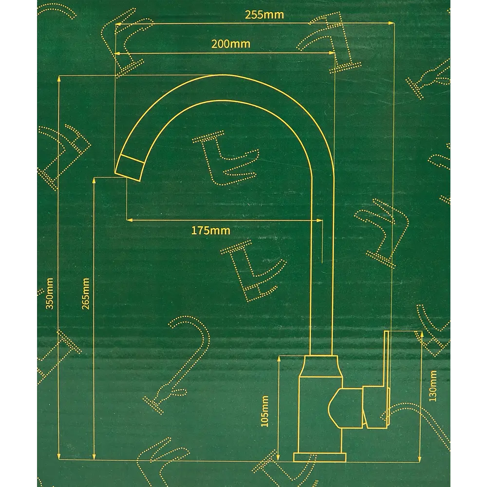 Смеситель кухонный Vidage VFR8631 SI высота 35 см цвет сатин STLM-2110591 - Вид №3