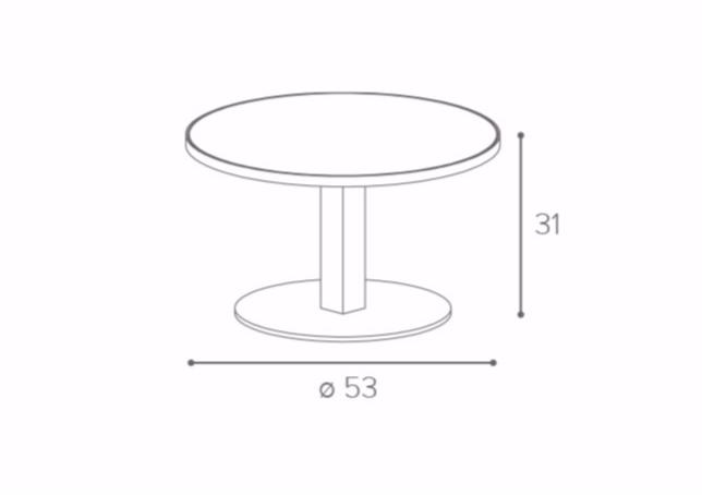 Royal Botania Низкий круглый стеклянный садовый столик O-zon sun-id-1412620 - Вид №1