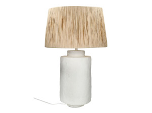 Настольная лампа из песты и рафии