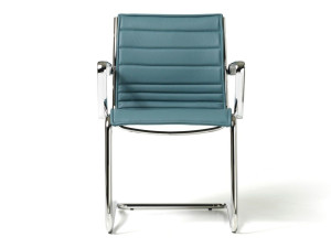 Кожаный консольный стул с подлокотниками для залов ожидания