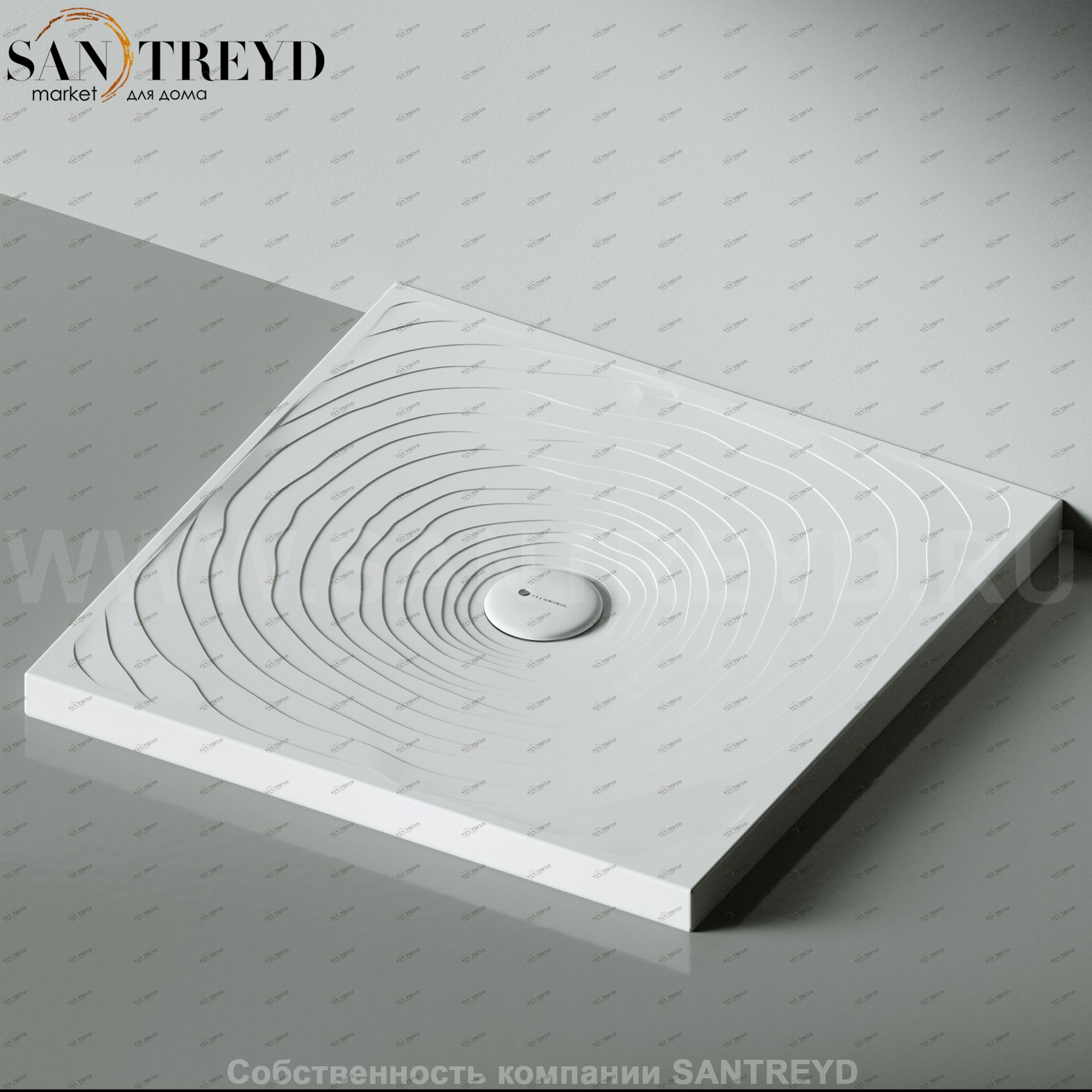 Flaminia WATER DROP Душевой поддон 100 см белый DR8010.9016 Ceramica Flaminia DR80109016