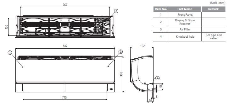 Настенный многоразрядный кондиционер LG Electronics Artcool ARCH-00147610 - Вид №3