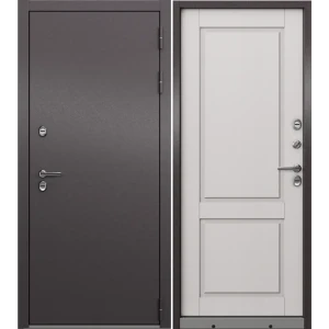 92055261 Входная дверь Unicorn Village optimal правый 205x86см цвет шоколад букле/ларче бьянко STLM-1335231