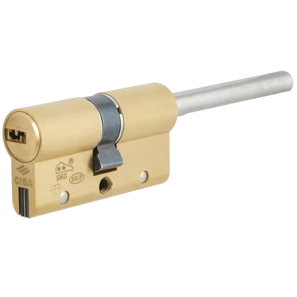 Цилиндр Cisa Astral S ОА3S7-90.00, 45x10x25 мм, ключ/шток, цвет латунь, без вертушки STLM-2113129