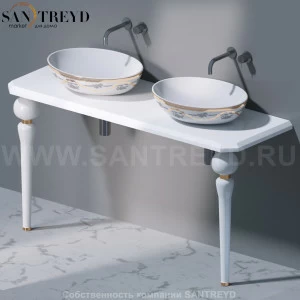 AeT ITALIA Deco Консольный столик с индивидуальными ножками и белой мраморной столешницей C275QB