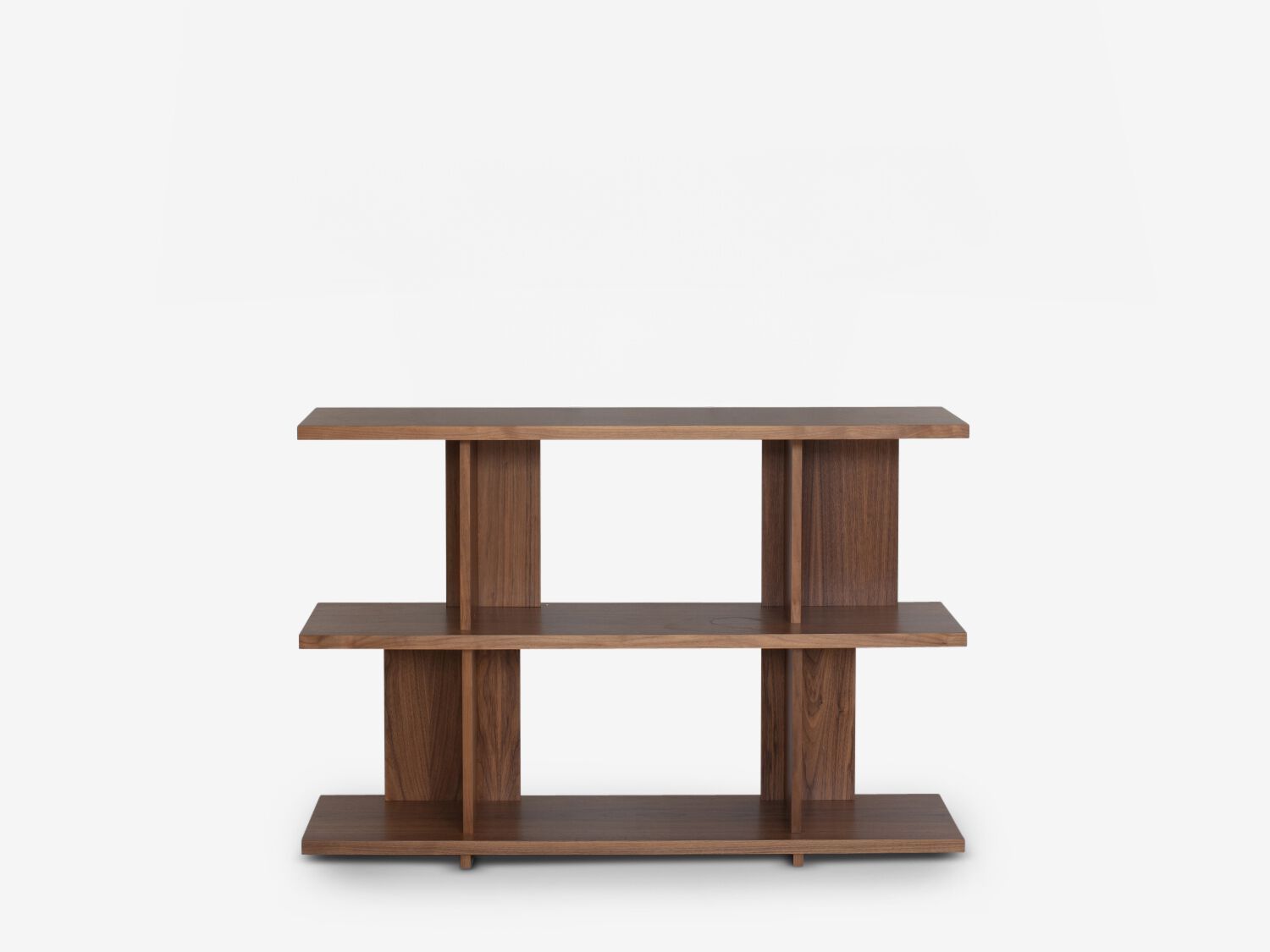 Двухсторонняя самонесущая Книжная полка из грецкого ореха Case STRATA ARCH-00128713 - Вид №1