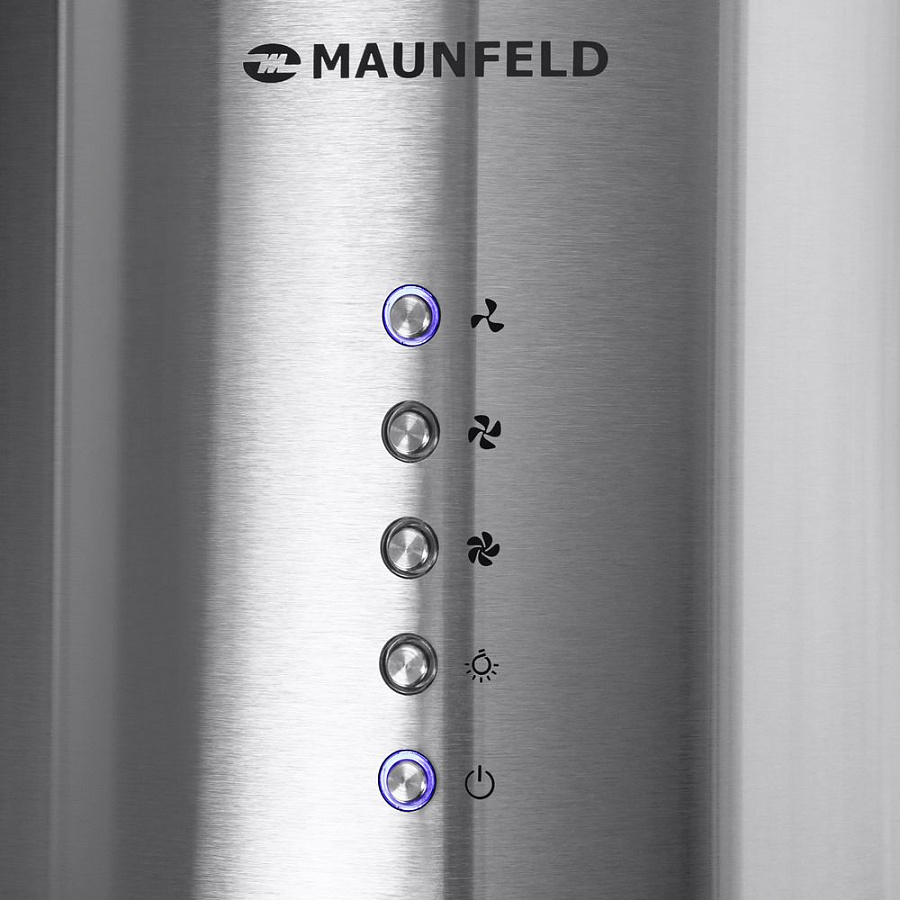 Lee Wall 35 INOX Вытяжка / настенная,ширина 350 мм, электронное управление,3 скорости, 1050 м3/ч, 63 дб, светодиодное led освещение, нержавеющая сталь Maunfeld Santreyd  - Вид №5