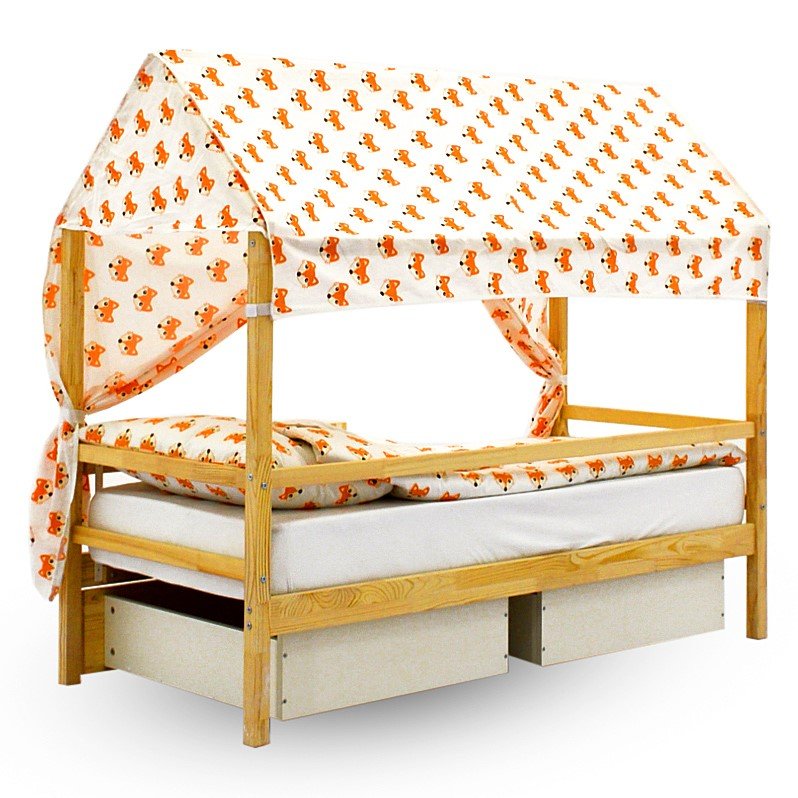 Крыша для кровати-домика текстильная Svogen "Лисички" БЕЛЬМАРКО  00-3833084 Оранжевый Santreyd  - Вид №3
