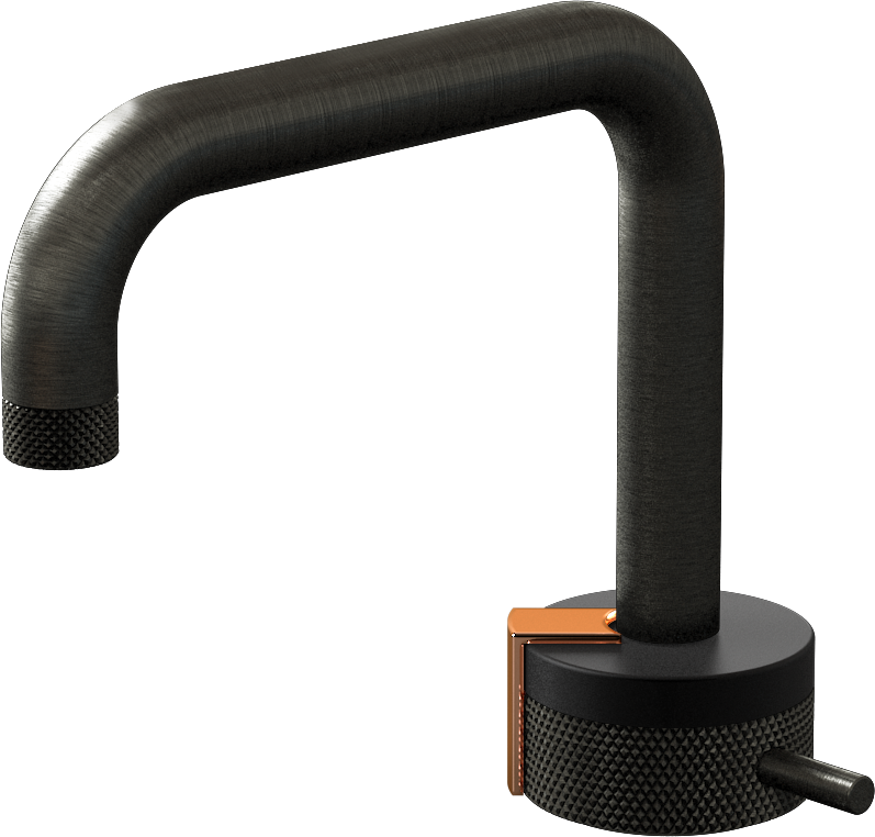 E-11500-R1MBK-L2RG-BOX Однорычажный прогрессивный смеситель для раковины - излив 15,3см GRAFF MOD+