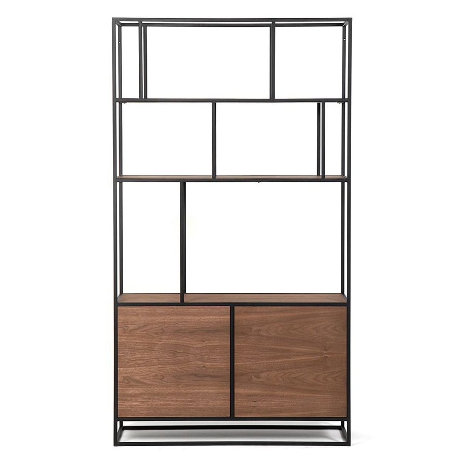 Стеллаж черный, американский орех Makella new black INTELLIGENT DESIGN СТЕЛЛАЖ MAKELLA 260786 Коричневый;черный  - Вид №3