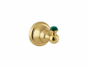 036875.ML0.01 Крючок для халата с малахитовым камнем Золото 24К