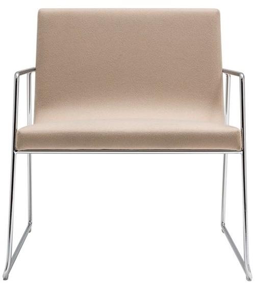 Andreu World Кожаное кресло со складными санками Lineal comfort Bu0596 - Вид №3