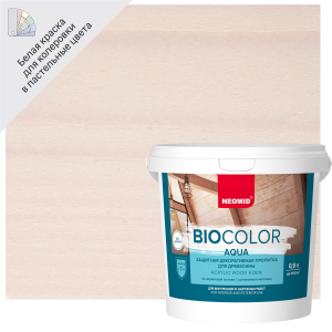 86484695 Пропитка для дерева Bio Color Aqua акриловая матовая белая 0.9 л STLM-0069214 NEOMID
