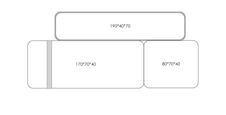 Ткань диван HANNABI MODEL NO.02 LONG ARCH-00051237 - Вид №2