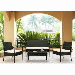 Мебель для дачи, кресла и столик на 4 персоны ЭКО ДИЗАЙН PATIO 129660 Белый;коричневый