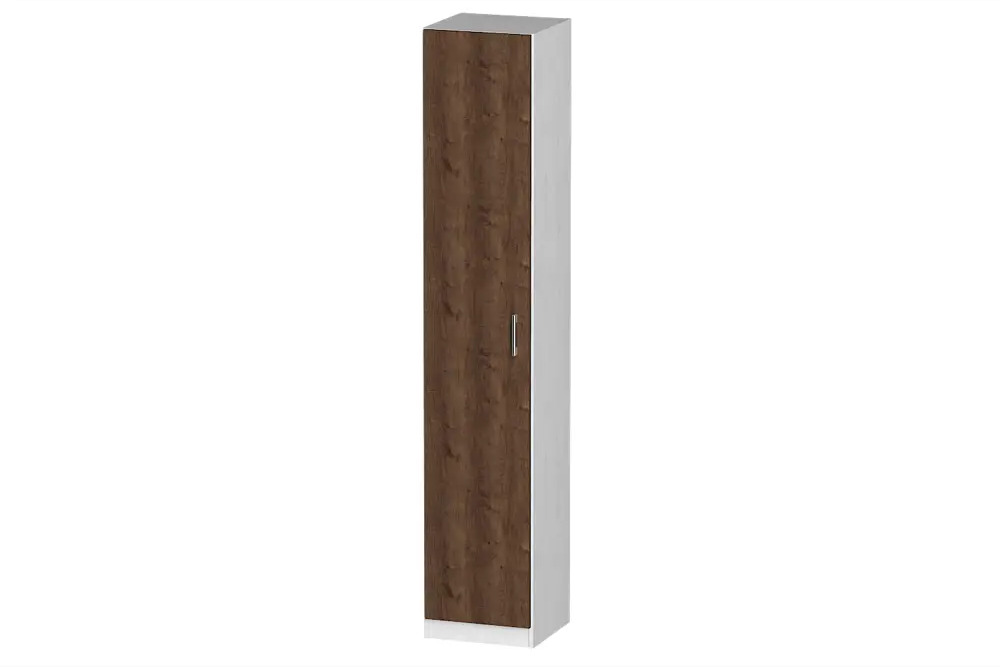 91368662 Шкаф распашной Furnistyle Лайф ЛШК-01 40x215x40 см ЛДСП цвет светлое дерево/дуб коричневый табак STLM-1080762