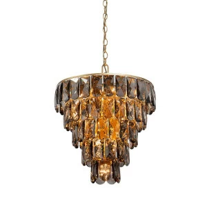 Подвесная люстра Vitaluce V5277-8/20+1 VITALUCE ДИЗАЙНЕРСКИЕ 328925 Золото;прозрачный;коричневый