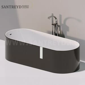 Ванна свободностоящая OVAL 170 см черная