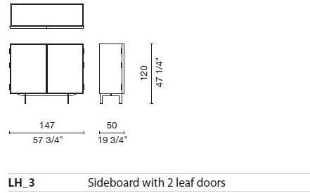Cappellini Комод из фанерованной древесины с распашными дверцами Lochness sun-id-1493825 - Вид №7
