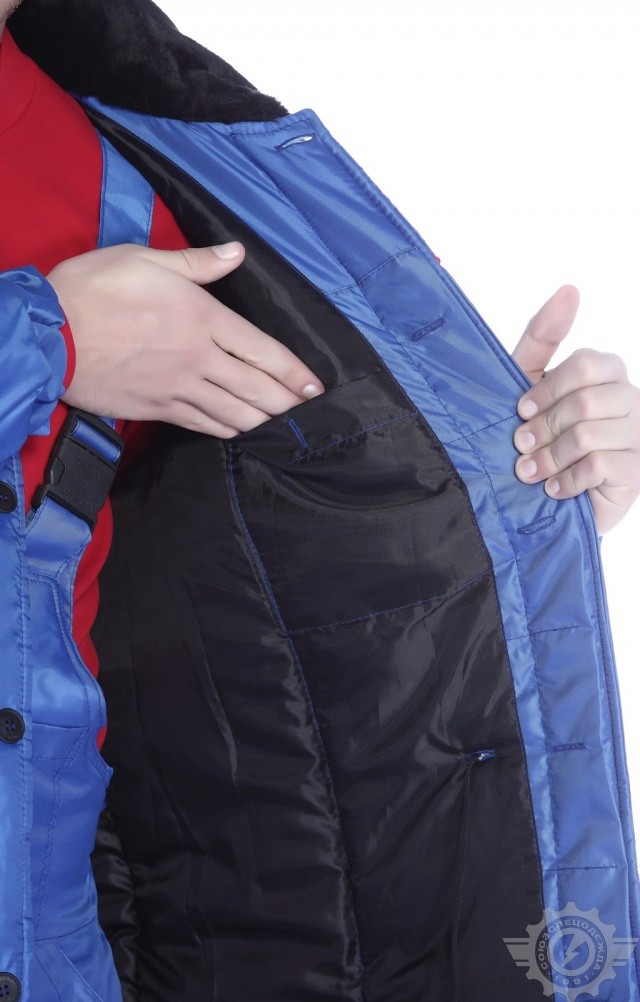 63744 Костюм "Эксперт-К" зимний ткань "Оксфорд" василек  Зимняя спецодежда  размер 52-54/170-176  - Вид №10