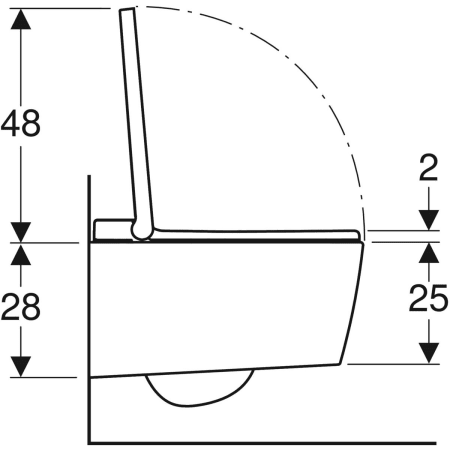 146.224.11.1 Подвесной унитаз настенный Белый Geberit  Германия  - Вид №4