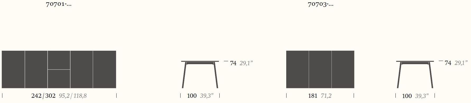 Kettal Садовый стол из тикового дерева раздвижной Bitta #70701 / #70703 - Вид №4
