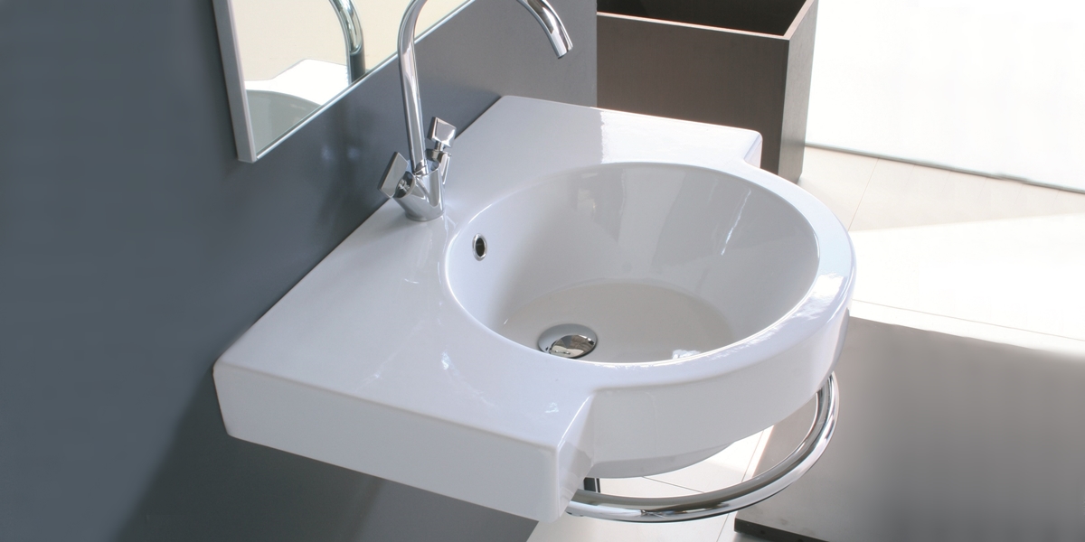 TL80 Подвесная раковина настенная овальная Olympia Ceramica  белая  - Вид №1