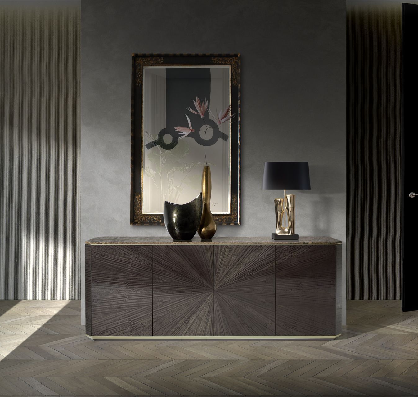 Деревянный шкаф с распашными дверями и мраморной столешницей Hurtado Evolution ARCH-00127805 - Вид №12