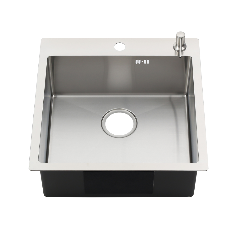 Мойка R5050H MELANA ProfLine 3,0/200 САТИН врезная квадратная в комплекте с дозатором и коландером MLN-R5050H+дозатор+коландер - Вид №4