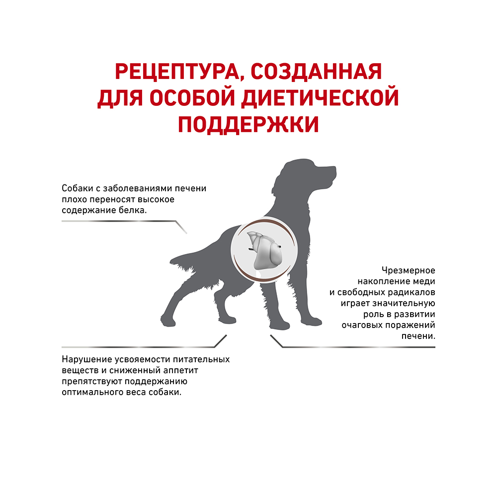 УТ0005734 Корм для собак Vet Diet Hepatic HF16 при заболеваниях печени, птица сух. 6кг ROYAL CANIN  - Вид №2