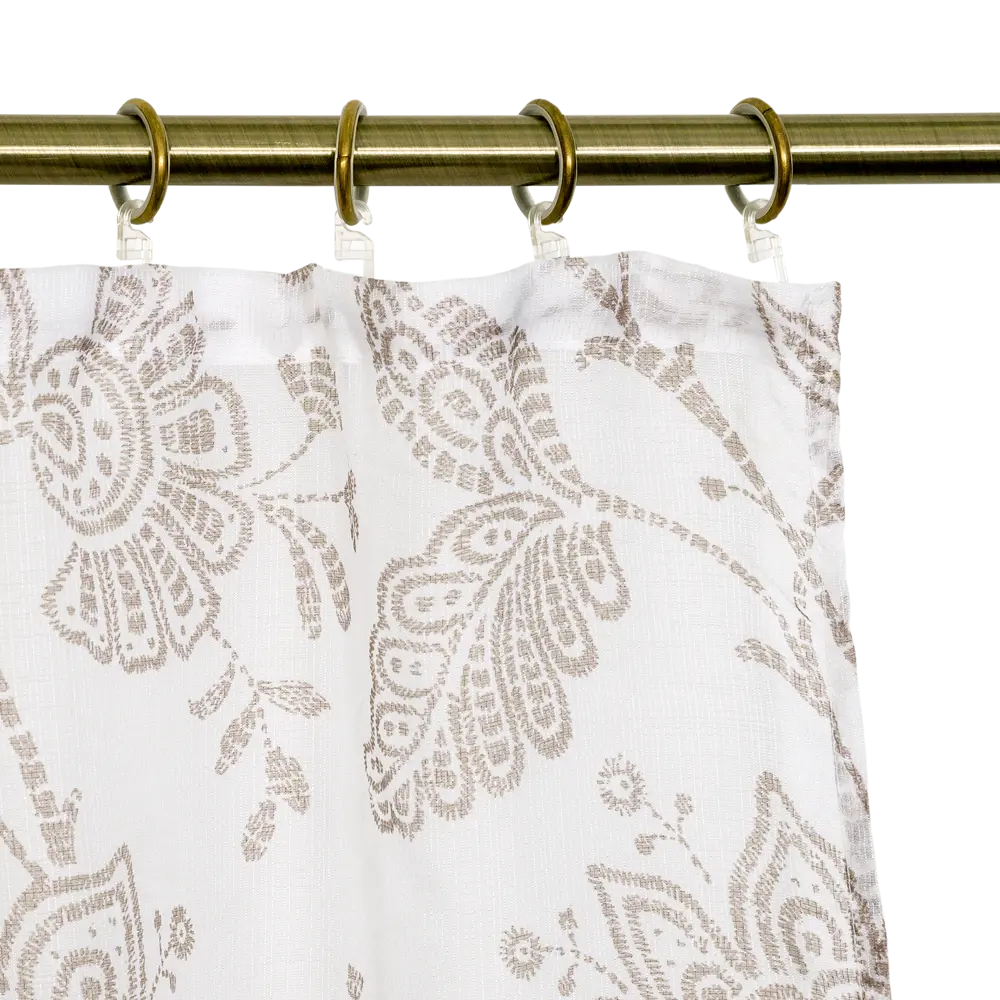 Тюль на ленте «Королевский цветок» 300х260 см цвет белый WITERRA STLM-2139975 - Вид №4