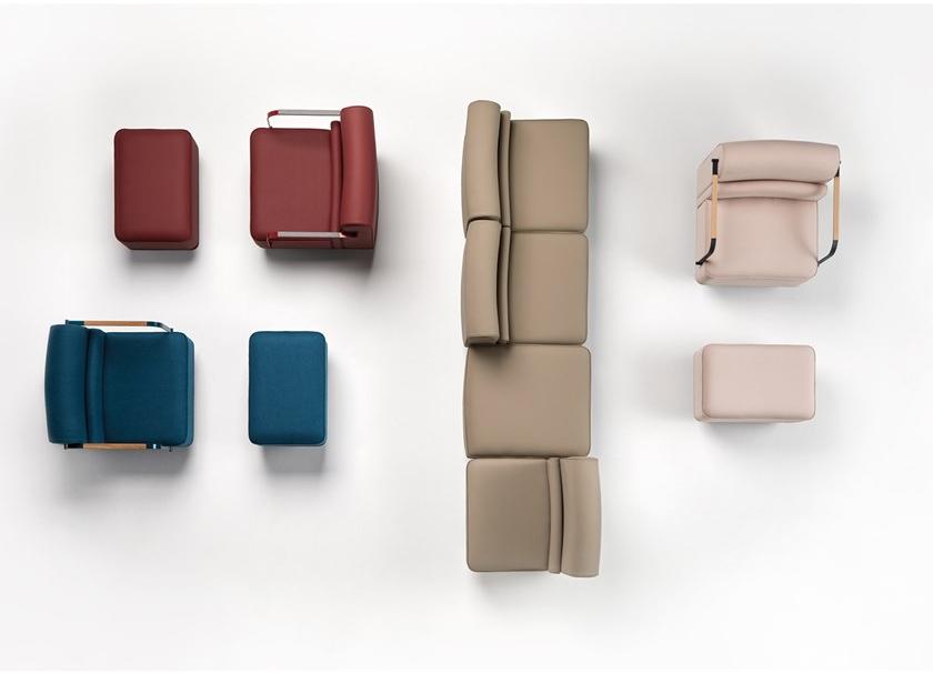 Mobboli Прямоугольный пуф из ткани Alpe sun-id-1365855 - Вид №4